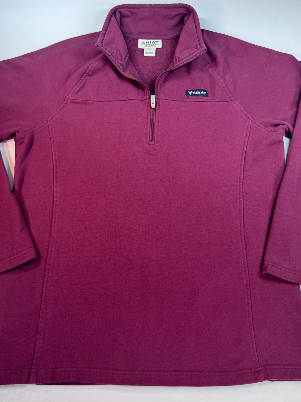 ARIAT Women’s 1/4-Zip Burgundy Pullover Sweatshirt, Large